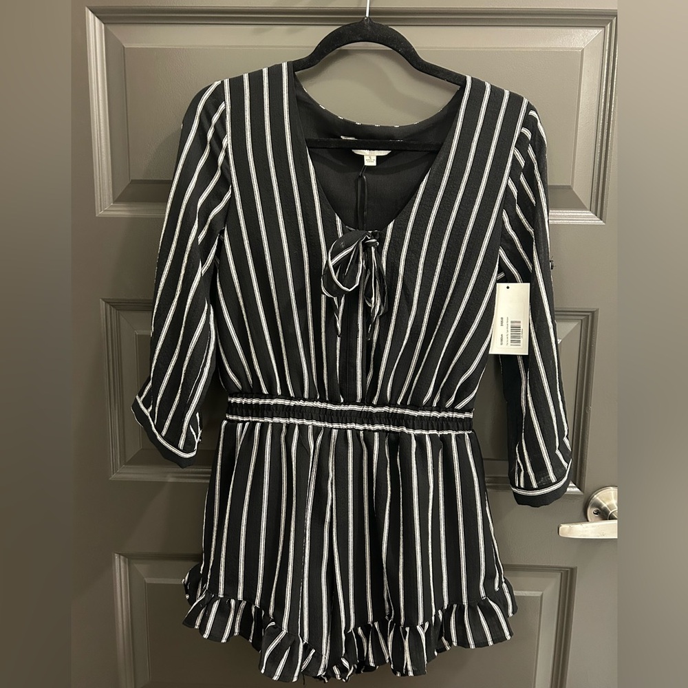 NWT Pink Lily Boutique Striped Romper